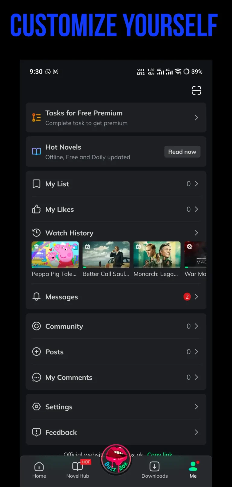 Home 7 customize and adjust moviebox apk accordingly